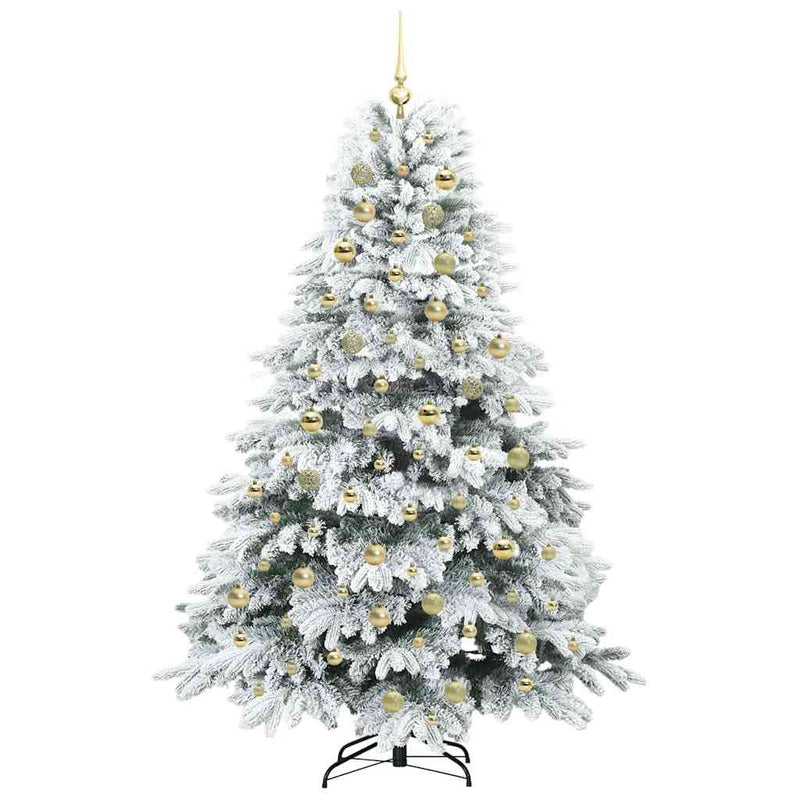 vidaXL Mű karácsonyfa 300 LED-del állvánnyal Zöld 180 cm PE és PVC