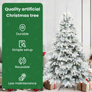vidaXL Mű karácsonyfa 300 LED-del állvánnyal Fehér 180 cm PE és PVC