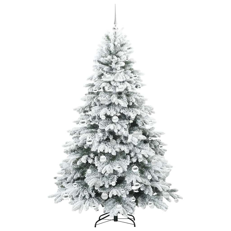 vidaXL Mű karácsonyfa 300 LED-del állvánnyal Zöld 180 cm PE és PVC