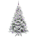 vidaXL Mű karácsonyfa 300 LED-del állvánnyal Fehér 180 cm PE és PVC