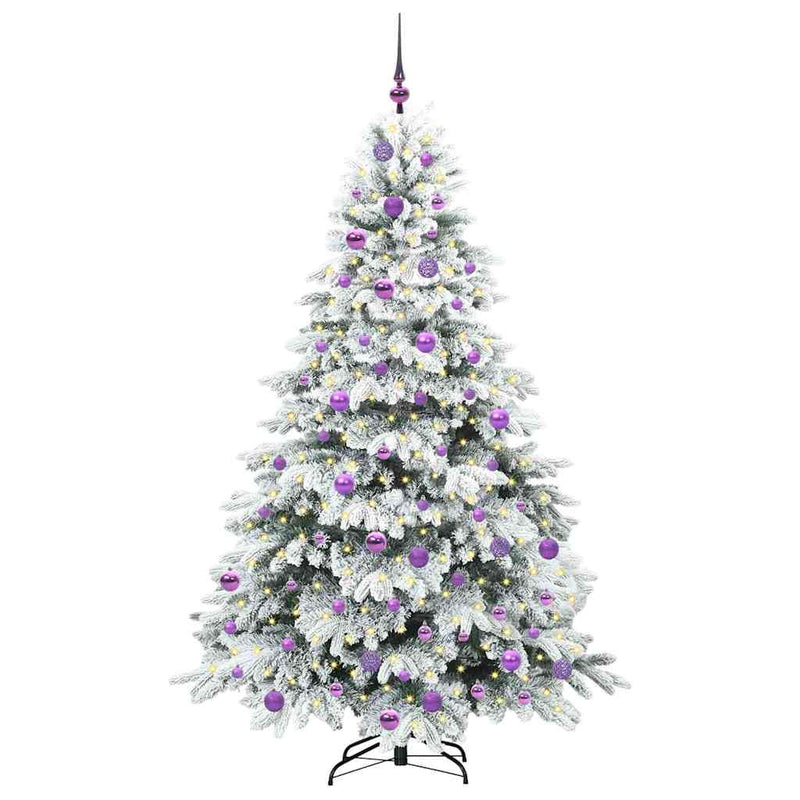 vidaXL Mű karácsonyfa 300 LED-del állvánnyal Zöld 180 cm PE és PVC