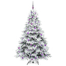 vidaXL Mű karácsonyfa 300 LED-del állvánnyal Fehér 180 cm PE és PVC