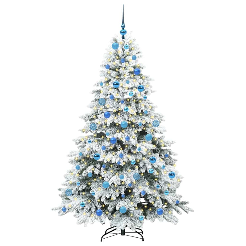 vidaXL Mű karácsonyfa 300 LED-del állvánnyal Zöld 180 cm PE és PVC
