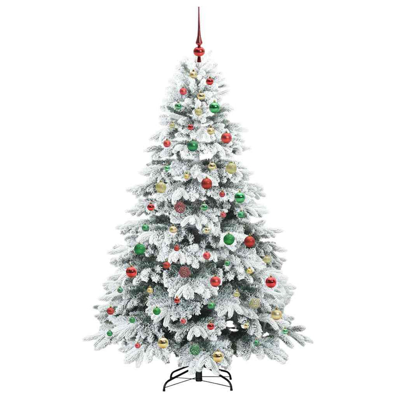 vidaXL Mű karácsonyfa 300 LED-del állvánnyal Zöld 180 cm PE és PVC