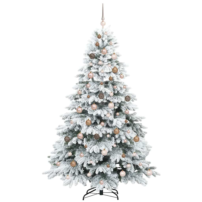 vidaXL Mű karácsonyfa 300 LED-del állvánnyal Zöld 210 cm PE és PVC