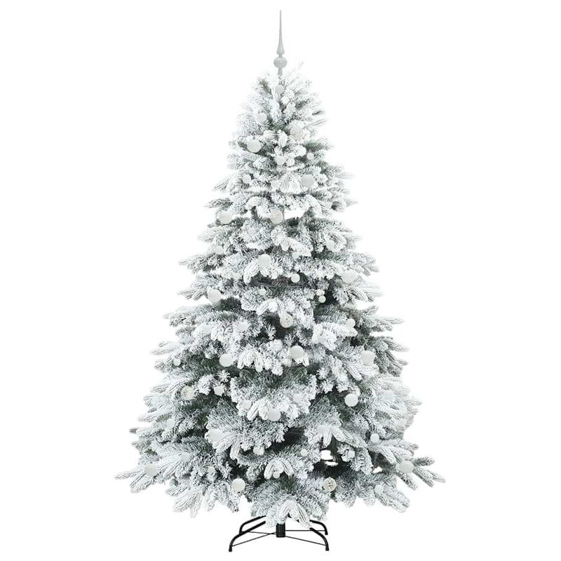 vidaXL Mű karácsonyfa 300 LED-del állvánnyal Zöld 210 cm PE és PVC
