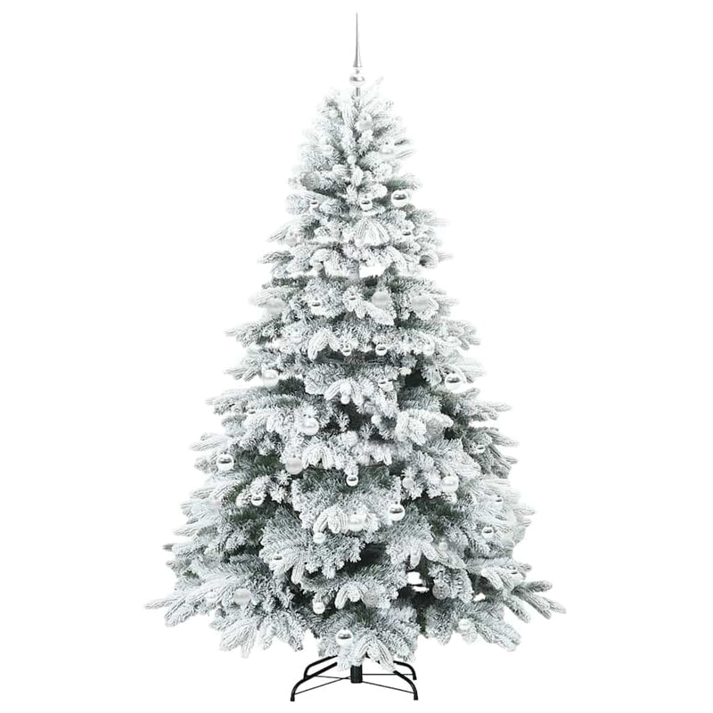 vidaXL Mű karácsonyfa 300 LED-del állvánnyal Zöld 210 cm PE és PVC