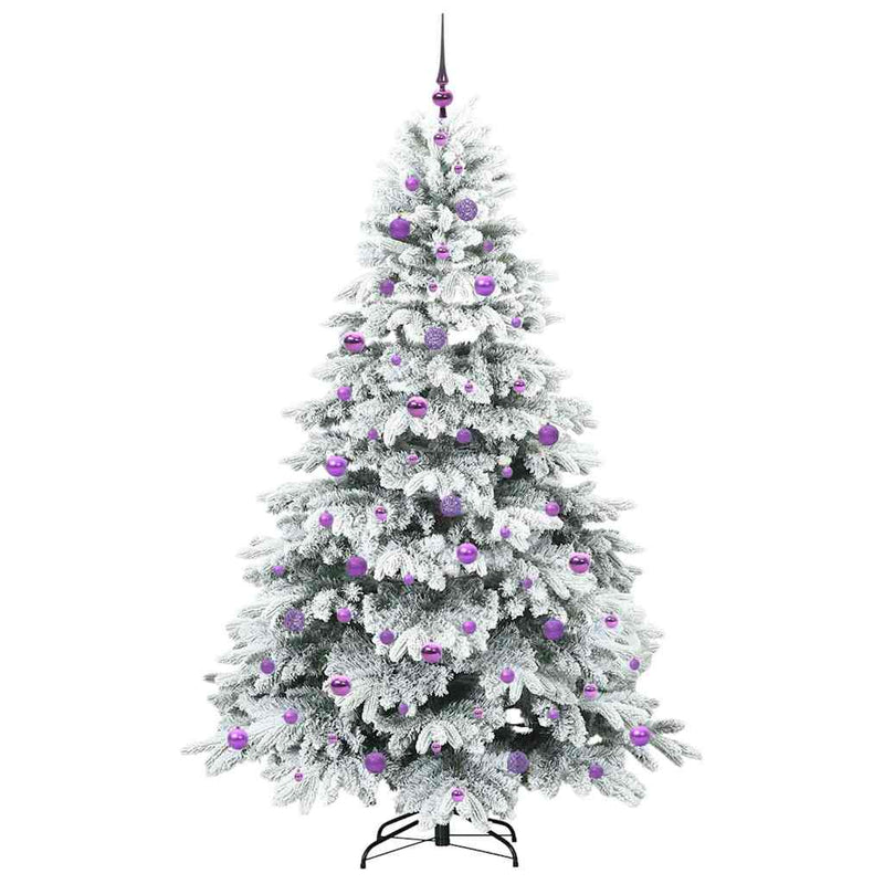vidaXL Mű karácsonyfa 300 LED-del állvánnyal Zöld 210 cm PE és PVC