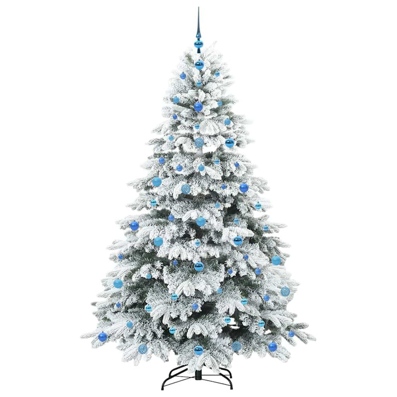 vidaXL Mű karácsonyfa 300 LED-del állvánnyal Zöld 210 cm PE és PVC