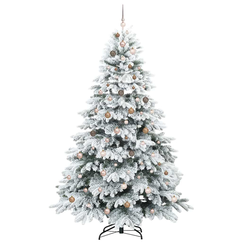 vidaXL Mű karácsonyfa 300 LED-del állvánnyal Zöld 240 cm PE és PVC