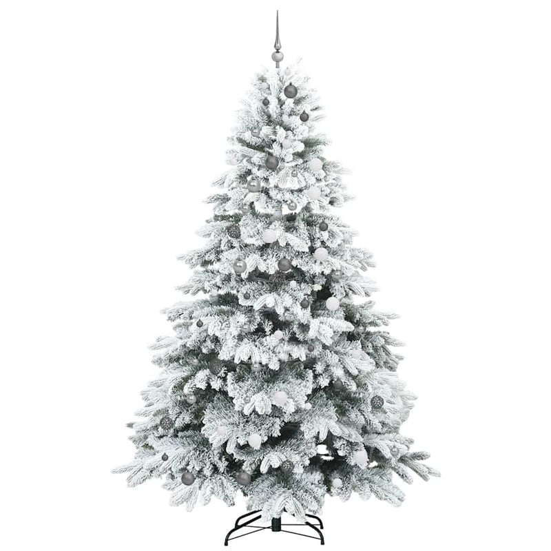 vidaXL Mű karácsonyfa 300 LED-del állvánnyal Zöld 240 cm PE és PVC