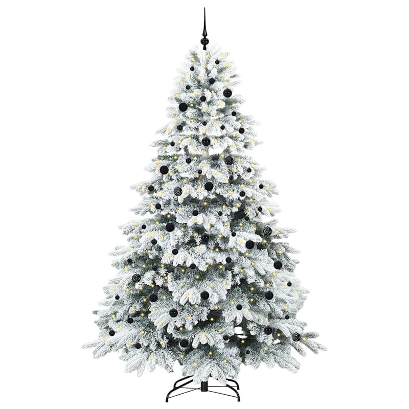 vidaXL Mű karácsonyfa 300 LED-del állvánnyal Zöld 240 cm PE és PVC