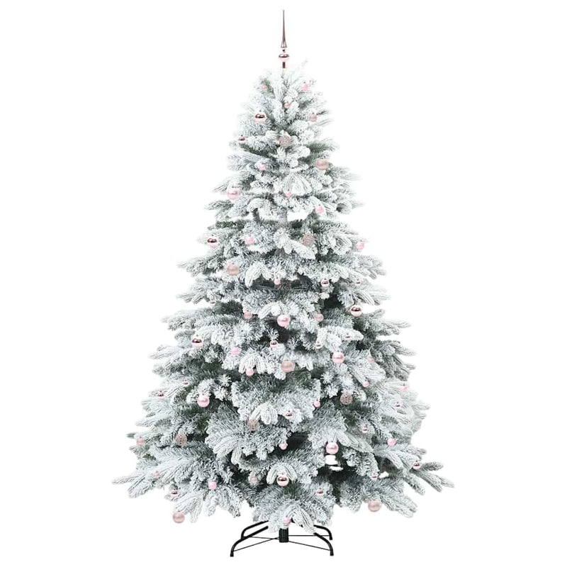 vidaXL Mű karácsonyfa 300 LED-del állvánnyal Zöld 240 cm PE és PVC