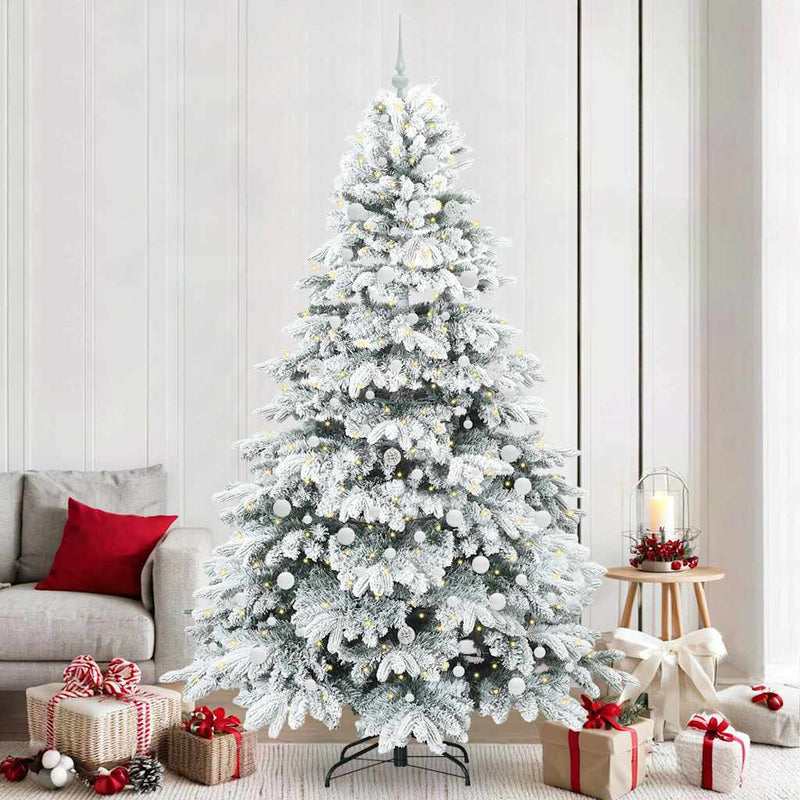 vidaXL Mű karácsonyfa 300 LED-del állvánnyal Zöld 240 cm PE és PVC