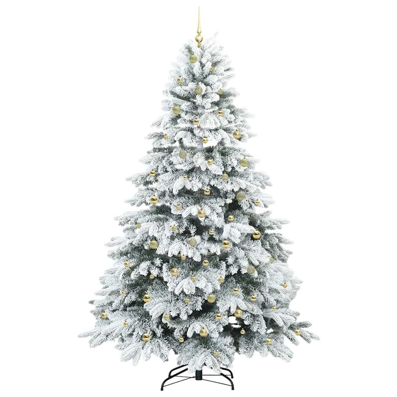 vidaXL Mű karácsonyfa 300 LED-del állvánnyal Zöld 240 cm PE és PVC