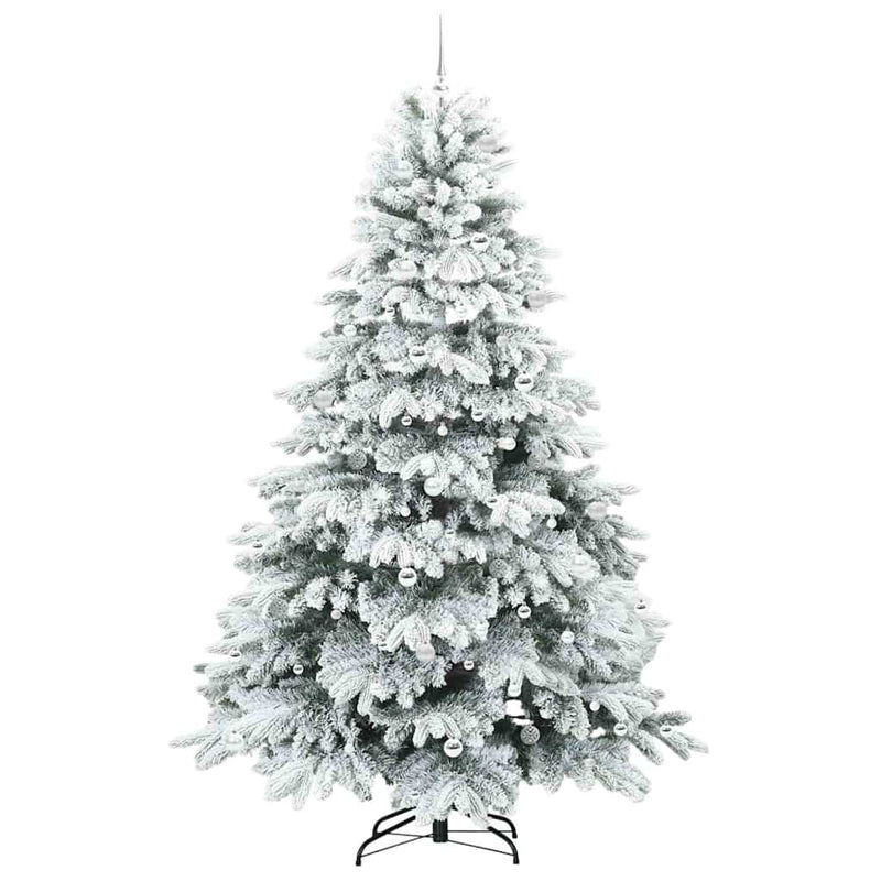 vidaXL Mű karácsonyfa 300 LED-del állvánnyal Zöld 240 cm PE és PVC