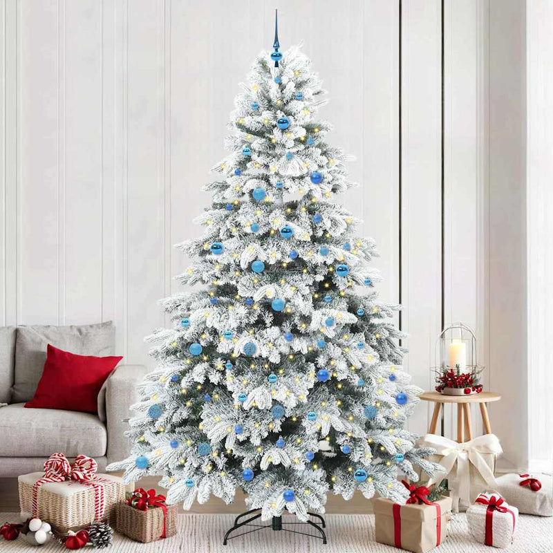 vidaXL Mű karácsonyfa 300 LED-del állvánnyal Zöld 240 cm PE és PVC