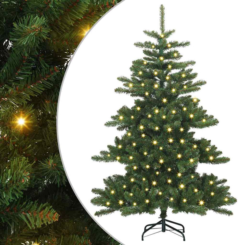 vidaXL Műanyag Hajtogatós Karácsonyfa 150 LED-del 150 cm PVC