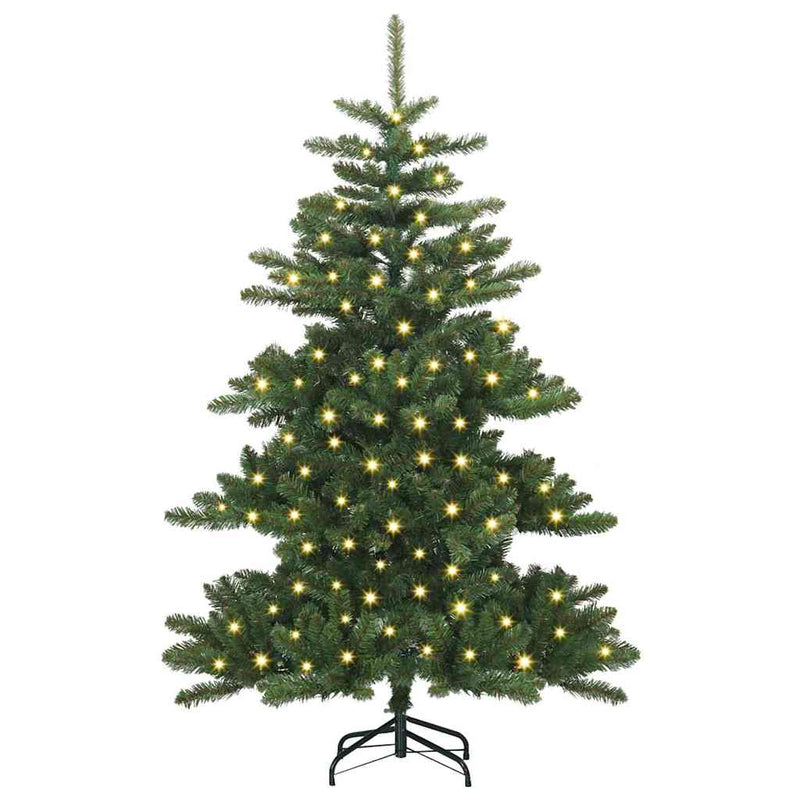 vidaXL Műanyag Hajtogatós Karácsonyfa 150 LED-del 150 cm PVC