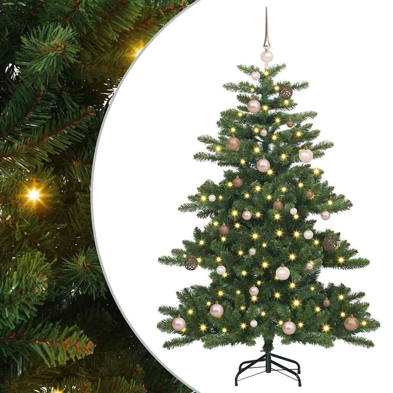 vidaXL Műanyag Hajtogatós Karácsonyfa 150 LED-del 150 cm PVC