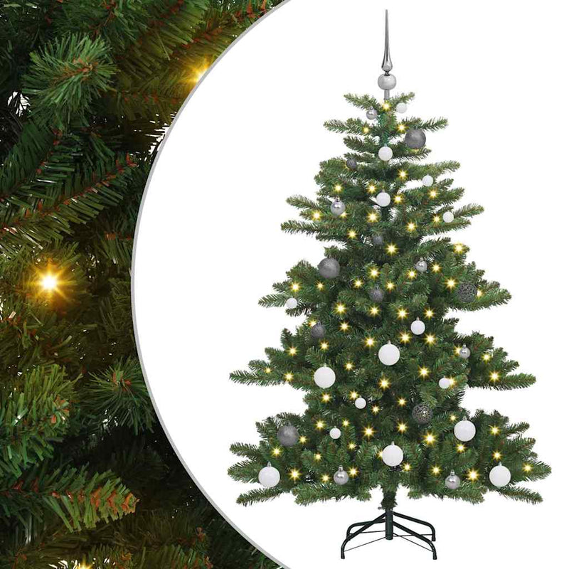 vidaXL Műanyag Hajtogatós Karácsonyfa 150 LED-del 150 cm PVC
