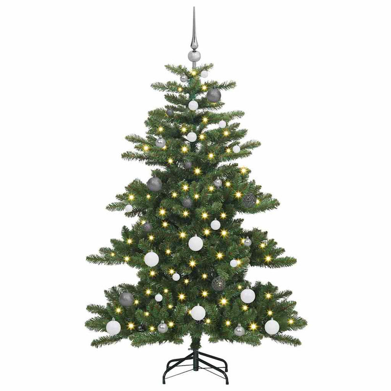 vidaXL Műanyag Hajtogatós Karácsonyfa 150 LED-del 150 cm PVC