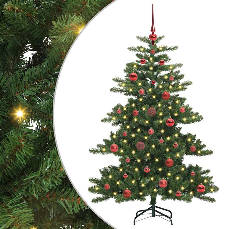 vidaXL Műanyag Hajtogatós Karácsonyfa 150 LED-del 150 cm PVC