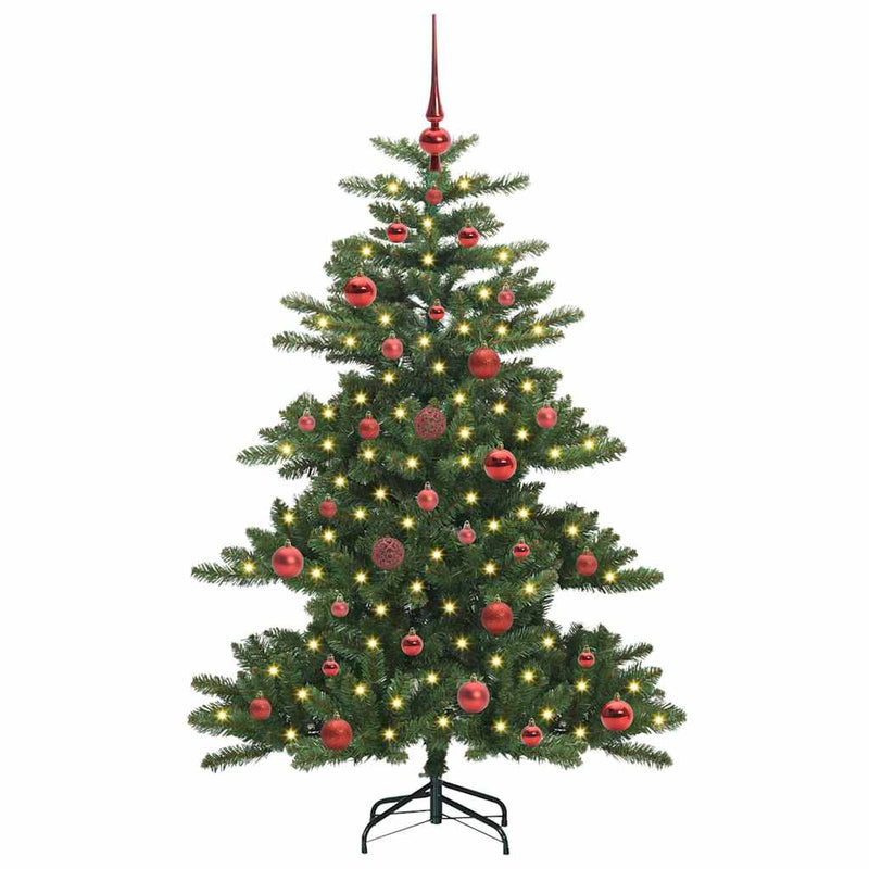 vidaXL Műanyag Hajtogatós Karácsonyfa 150 LED-del 150 cm PVC