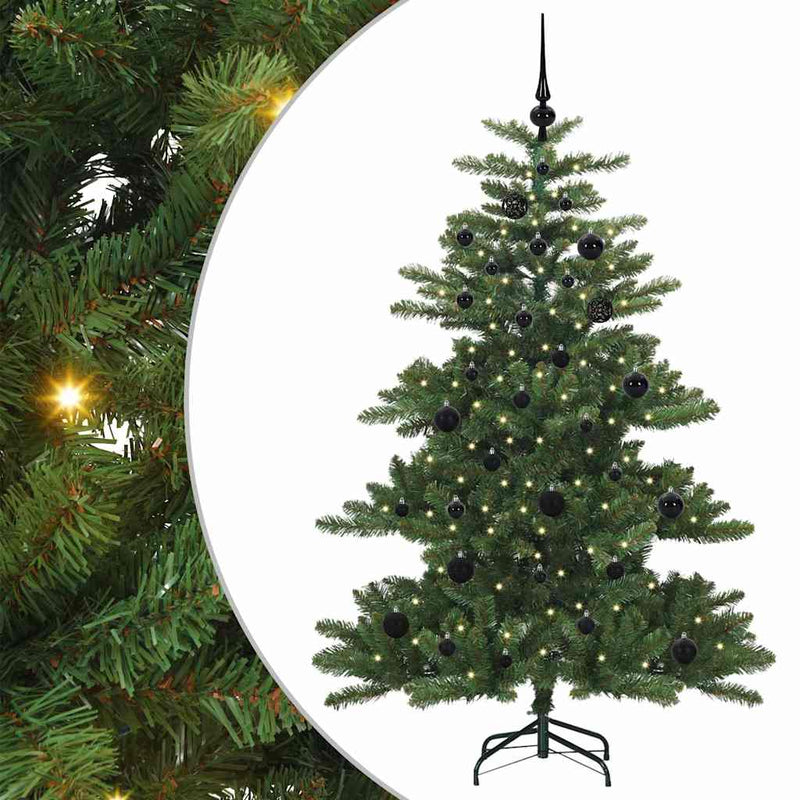 vidaXL Műanyag Hajtogatós Karácsonyfa 150 LED-del 150 cm PVC