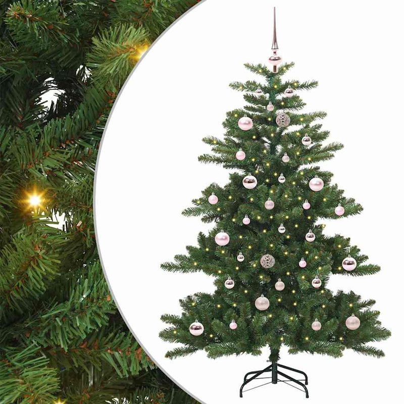vidaXL Műanyag Hajtogatós Karácsonyfa 150 LED-del 150 cm PVC