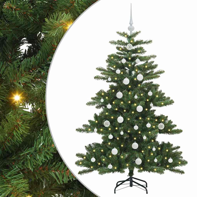 vidaXL Műanyag Hajtogatós Karácsonyfa 150 LED-del 150 cm PVC