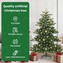 vidaXL Műanyag Hajtogatós Karácsonyfa Zöld 150 cm PVC és Acél