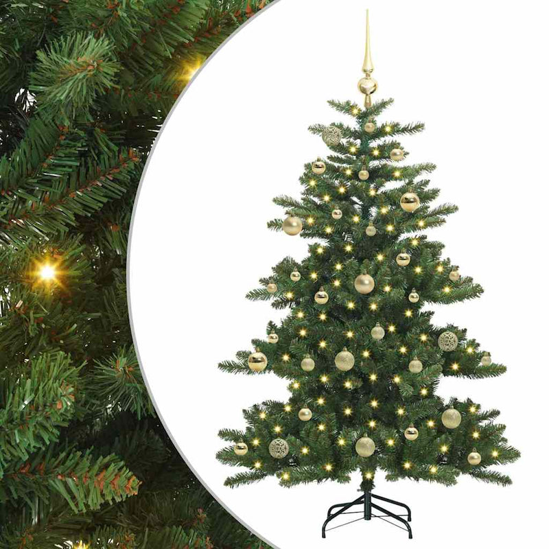 vidaXL Műanyag Hajtogatós Karácsonyfa 150 LED-del 150 cm PVC