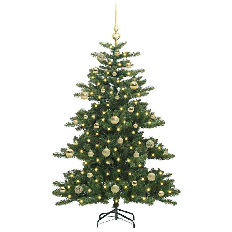 vidaXL Műanyag Hajtogatós Karácsonyfa 150 LED-del 150 cm PVC