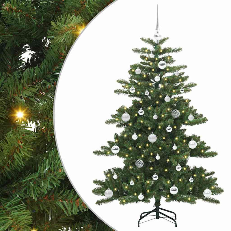 vidaXL Műanyag Hajtogatós Karácsonyfa 150 LED-del 150 cm PVC