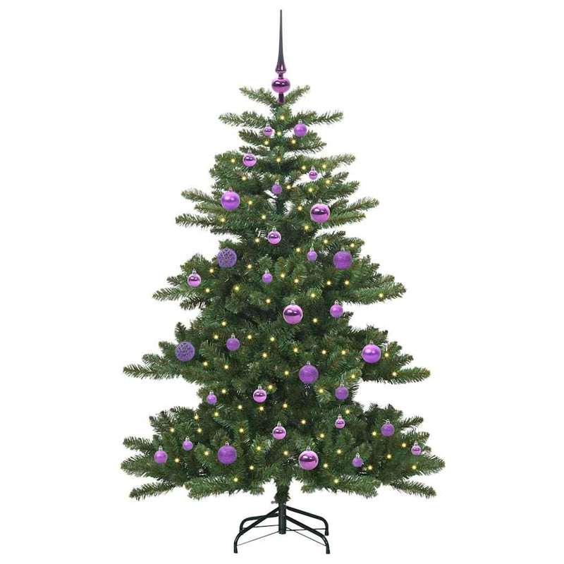vidaXL Műanyag Hajtogatós Karácsonyfa 150 LED-del 150 cm PVC