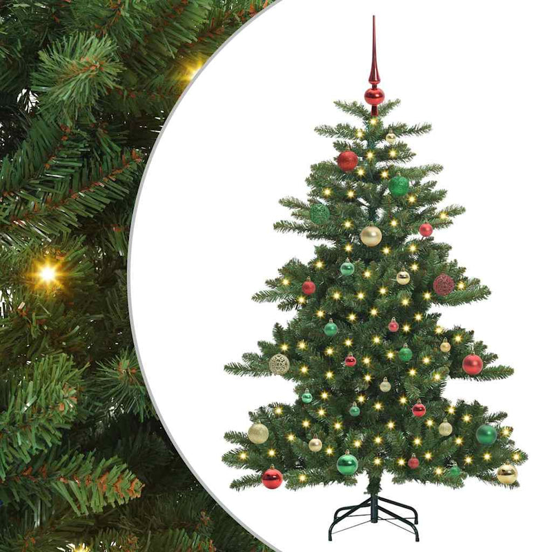 vidaXL Műanyag Hajtogatós Karácsonyfa 150 LED-del 150 cm PVC