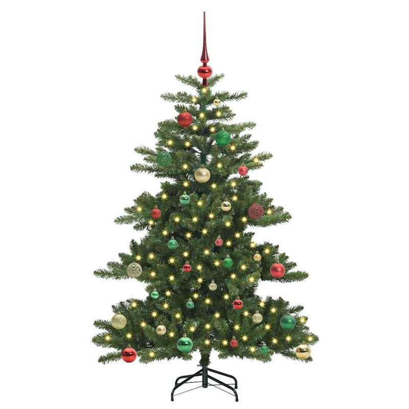 vidaXL Műanyag Hajtogatós Karácsonyfa 150 LED-del 150 cm PVC