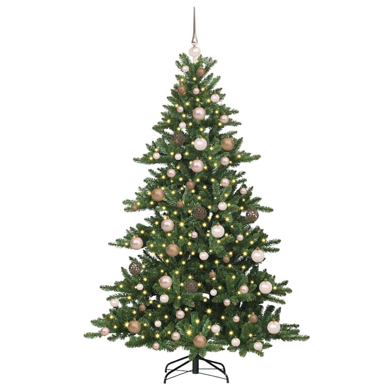 vidaXL Műanyag Hajtogatós Karácsonyfa 300 LED-del 180 cm PVC