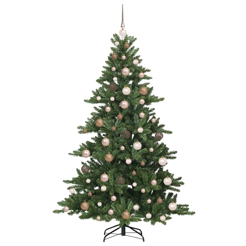 vidaXL Műanyag Hajtogatós Karácsonyfa 300 LED-del 180 cm PVC