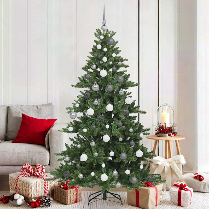 vidaXL Műanyag Hajtogatós Karácsonyfa 300 LED-del 180 cm PVC