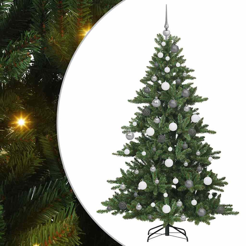vidaXL Műanyag Hajtogatós Karácsonyfa 300 LED-del 180 cm PVC
