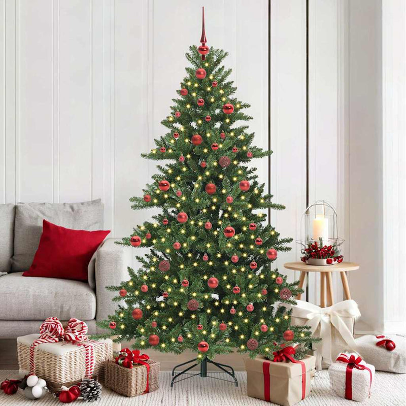 vidaXL Műanyag Hajtogatós Karácsonyfa 300 LED-del 180 cm PVC
