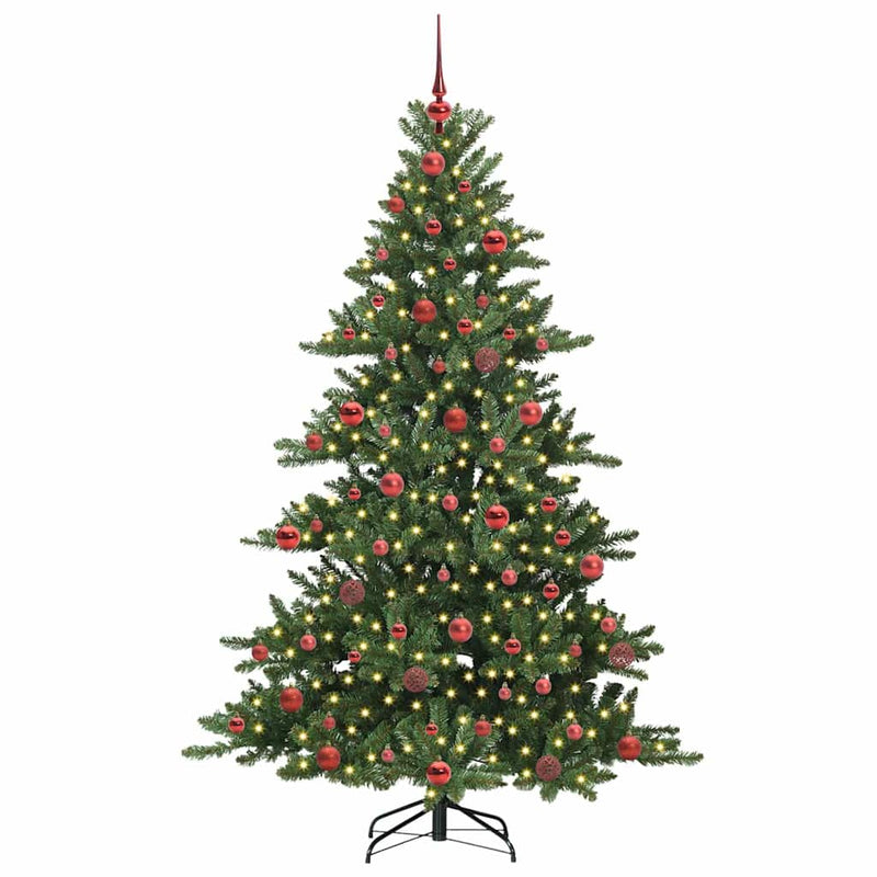 vidaXL Műanyag Hajtogatós Karácsonyfa 300 LED-del 180 cm PVC