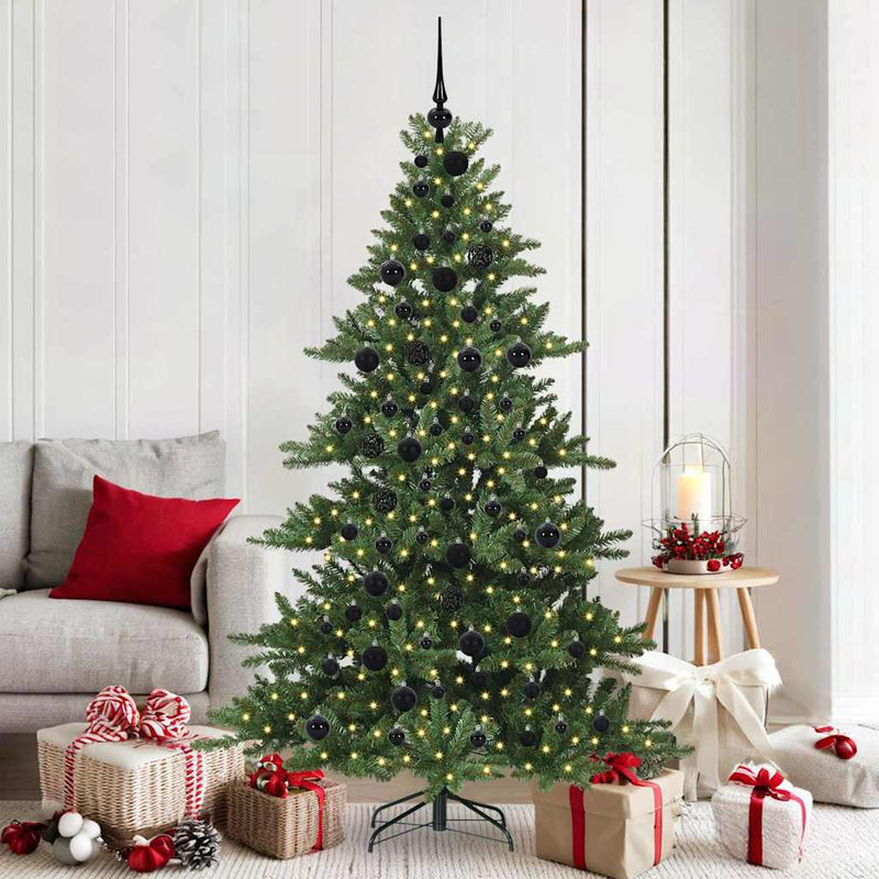 vidaXL Műanyag Hajtogatós Karácsonyfa 300 LED-del 180 cm PVC