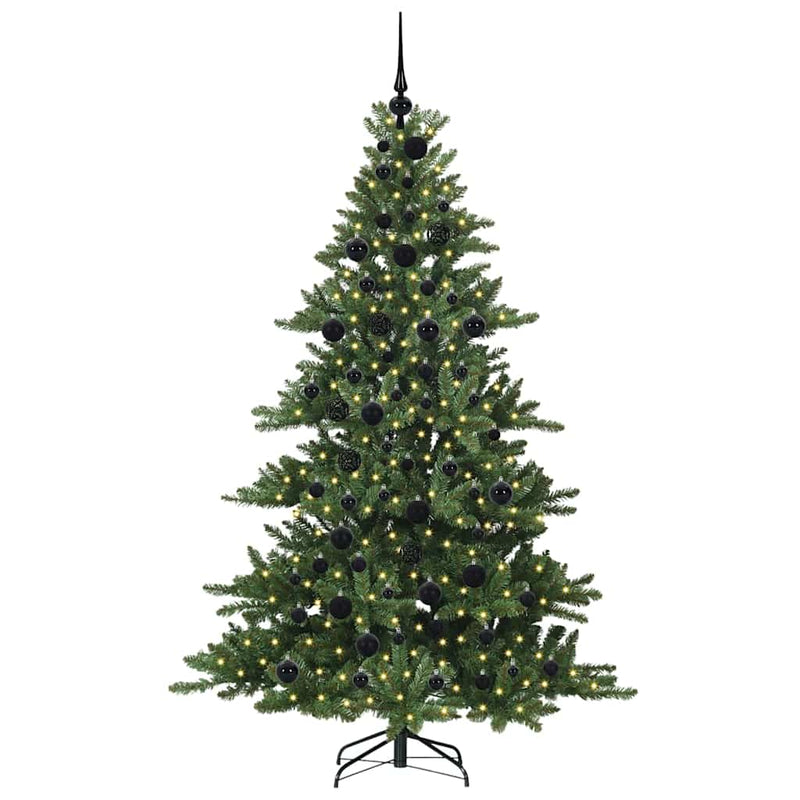 vidaXL Műanyag Hajtogatós Karácsonyfa 300 LED-del 180 cm PVC