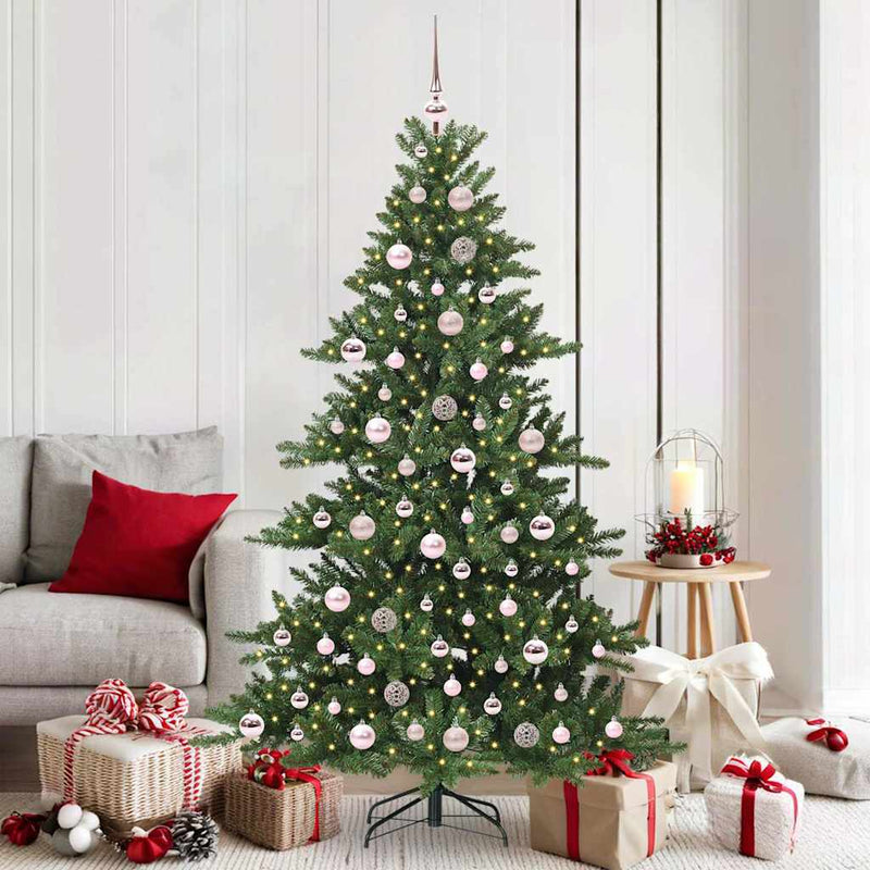 vidaXL Műanyag Hajtogatós Karácsonyfa 300 LED-del 180 cm PVC