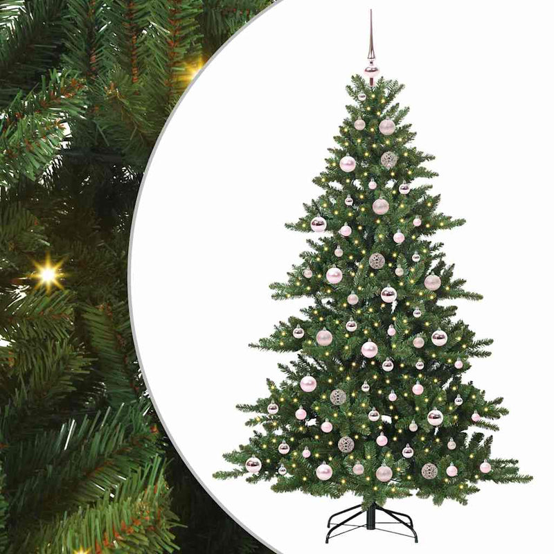 vidaXL Műanyag Hajtogatós Karácsonyfa 300 LED-del 180 cm PVC