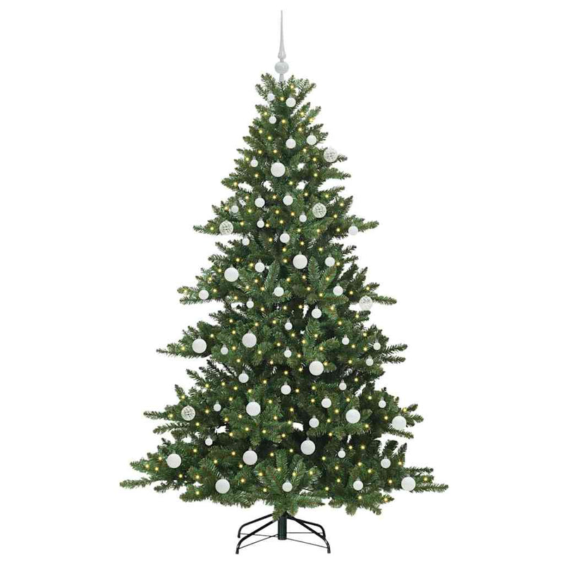 vidaXL Műanyag Hajtogatós Karácsonyfa 300 LED-del 180 cm PVC