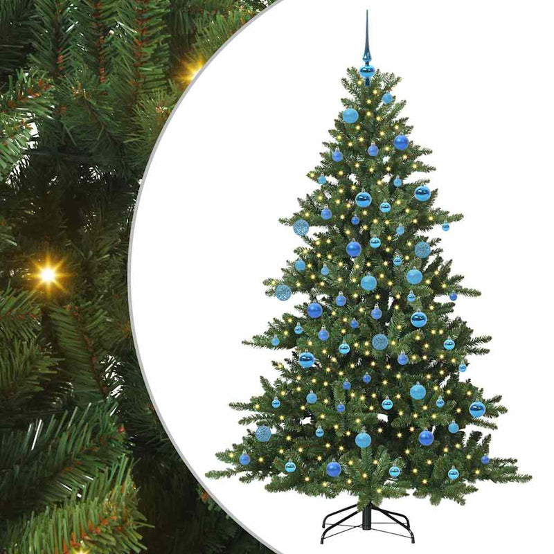 vidaXL Műanyag Hajtogatós Karácsonyfa 300 LED-del 180 cm PVC